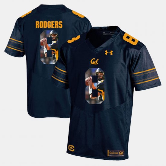 #8 Aaron Rodgers Player Pictorial Bears Men Navy Blue Jersey 391090-577