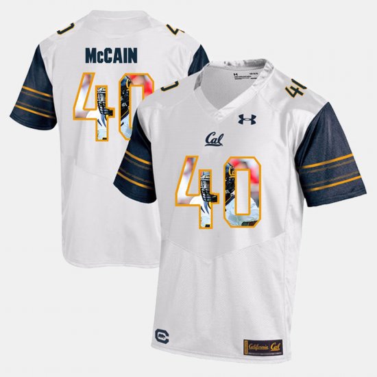 #40 Chris McCain Player Pictorial University of California Men\'s White Jersey 687772-751