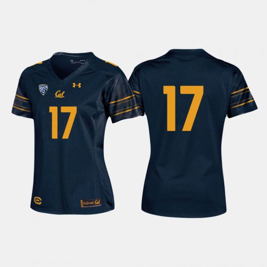 #17 College Football University of California Womens Navy Jersey 376656-447