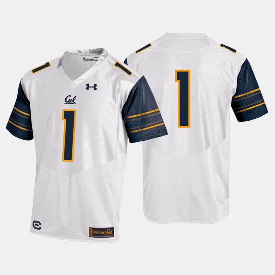 #1 College Football Cal Bears Men\'s White Jersey 297489-926