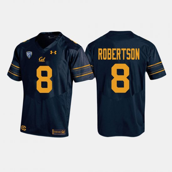 #8 Demetris Robertson College Football Golden Bears Men Navy Jersey 967420-352