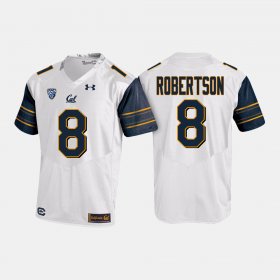 #8 Demetris Robertson College Football Bears Mens White Jersey 527898-287