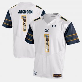 #1 DeSean Jackson Player Pictorial University of California Men's White Jersey 548149-737