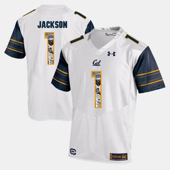 #1 DeSean Jackson Player Pictorial University of California Men\'s White Jersey 548149-737