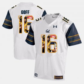 #16 Jared Goff Player Pictorial University of California Men White Jersey 822846-513