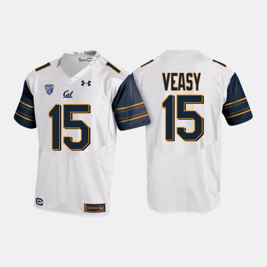 #15 Jordan Veasy College Football Cal Golden Bears Men\'s White Jersey 844542-397