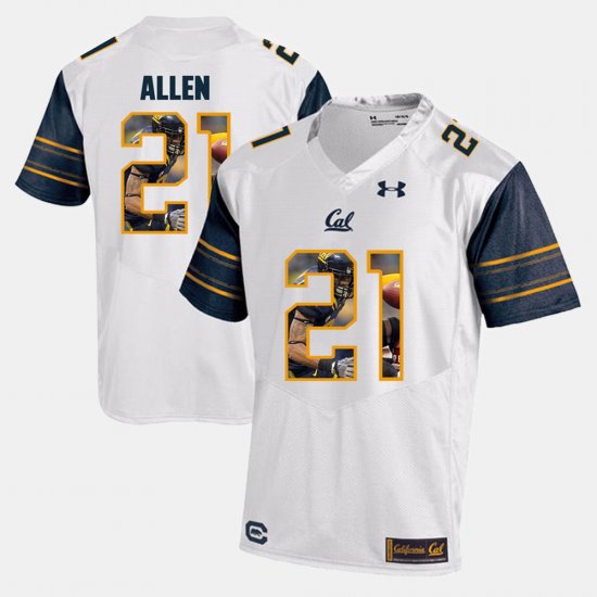 #21 Keenan Allen Player Pictorial Cal Men\'s White Jersey 842028-463