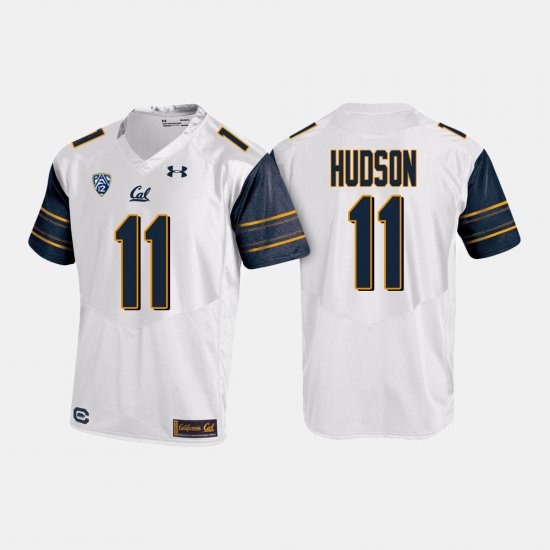 #11 Raymond Hudson College Football Cal Men\'s White Jersey 277640-377