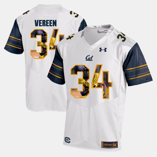 #34 Shane Vereen Player Pictorial California Golden Bears Mens White Jersey 703859-360