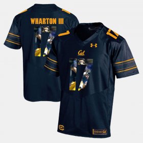 #17 Vic Wharton III Player Pictorial University of California Men Navy Blue Jersey 794293-304