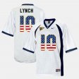 #10 Marshawn Lynch US Flag Fashion University of California Men White Jersey 957990-205