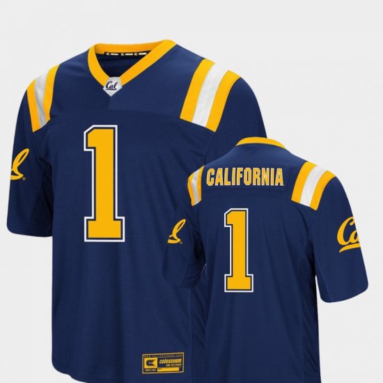 #1 Foos-Ball Football Cal Bears Authentic Men\'s Navy Jersey 187678-118