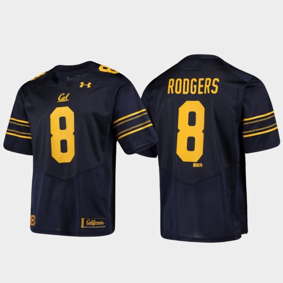 #8 Aaron Rodgers Replica Cal Golden Bears Alumni Football Under Armour Men Navy Jersey 432362-452