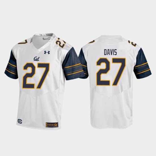 #27 Ashtyn Davis College Football Cal Replica Mens White Jersey 728343-603