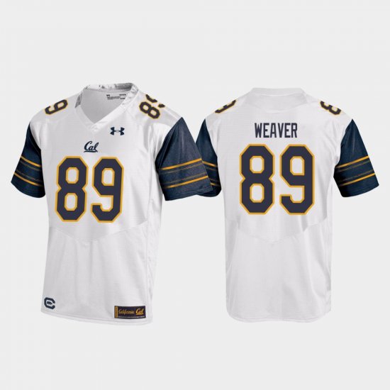 #89 Evan Weaver College Football Cal Golden Bears Replica Mens White Jersey 822209-388