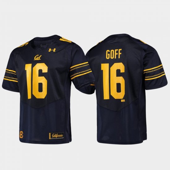 #16 Jared Goff Replica Cal Alumni Football Under Armour Men Navy Jersey 924384-508