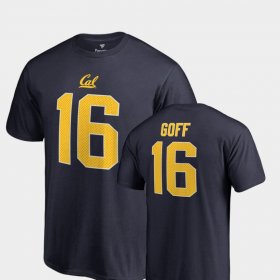 #16 Jared Goff College Legends Cal Bears Name & Number Mens Navy T-Shirt 930108-367