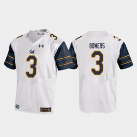#3 Ross Bowers College Football Cal Bears Replica Mens White Jersey 388169-476